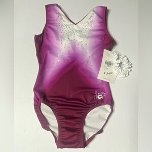 Simone Biles x GK Elite Ombre Leotard w/ Scrunchie – AM (Adult Medium) – NWT